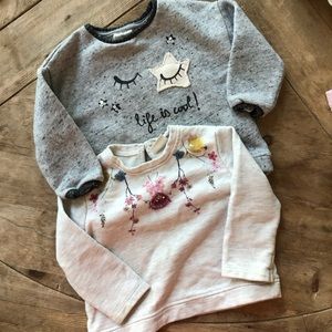 2 Zara sweatshirts size 9-12m (2 sweater pack)